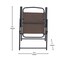 Flash Furniture Brown Folding Sling Patio Chairs with Armrests, 4PK 4-GM-SC098-BR-GG - alternate 5